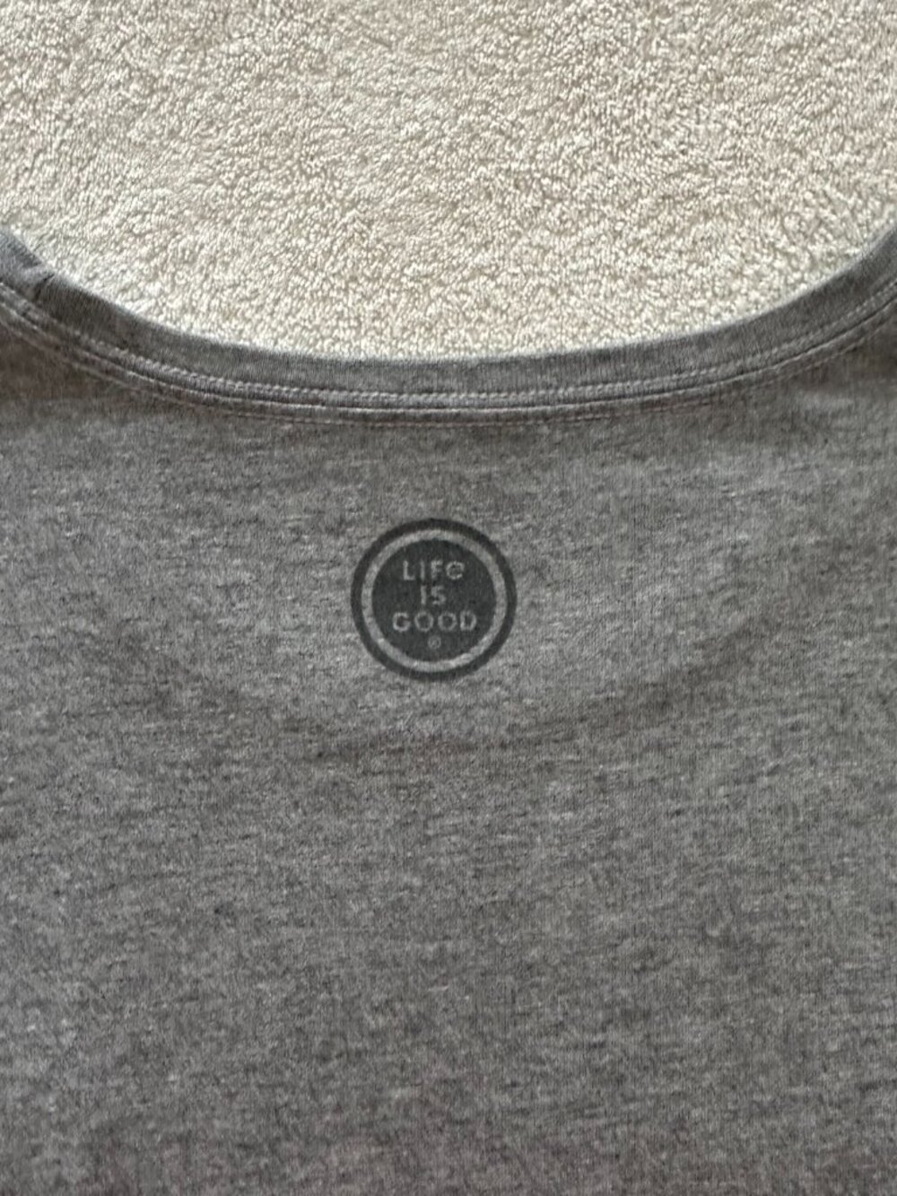 Life Is Good Snowman Winter Christmas Long Sleeve Crusher Tee Heather Grey XXL - Picture 13 of 15